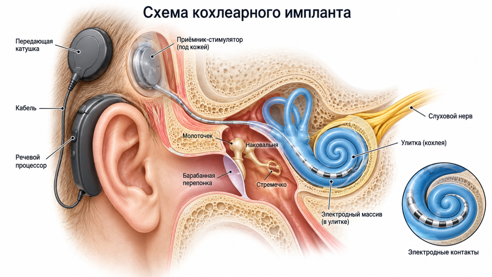 Кохлеарная имплантация